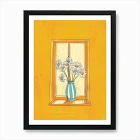 Daisies In A Vase 5 Art Print