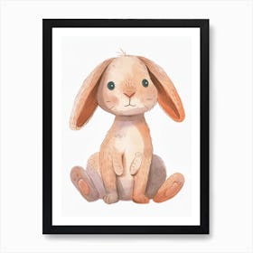 Tans Rabbit Kids Illustration 3 Art Print