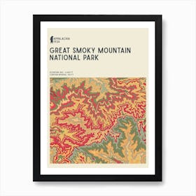 Great Smoky Mountain National Park Series Tennessee Usa Art Print