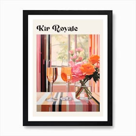 Kir Royale 3 Retro Cocktail Poster Art Print