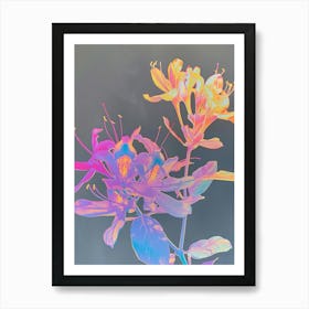Iridescent Flower Honeysuckle 1 Art Print