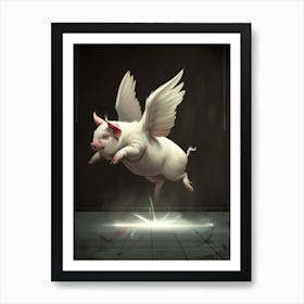 Pig Angel Art Print