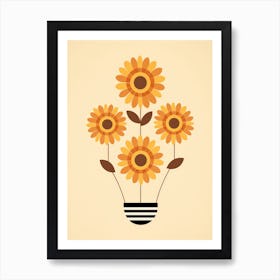 Sunflowers In A Vase 1 Art Print