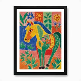 Horse In The Garden Style Henri Matisse Art Print