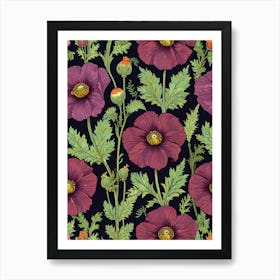 Poppy Seamless Pattern Art Print