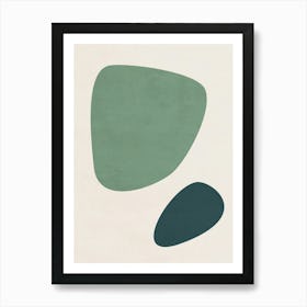 Organic Shapes - 01 Green 1 Art Print