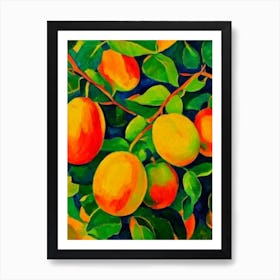 Mango Fruit Vibrant Matisse Inspired Painting Fruit Art Print