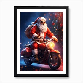 Dashing Santa Claus Art Print