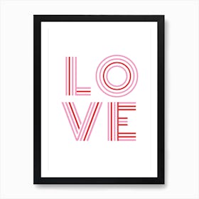 Love Pink 1 Art Print