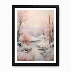 Dreamy Winter Painting Crins National Park France 3 Art Print