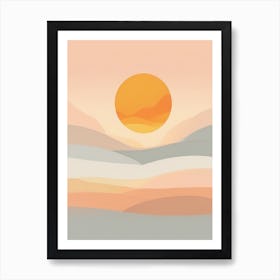 Sunset In The Mountains Art Print