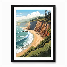 West Coast Trail Canada 2 Vintage Travel Illustration Art Print