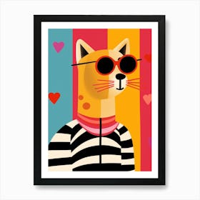 Little Puma 3 Wearing Sunglasses Art Print