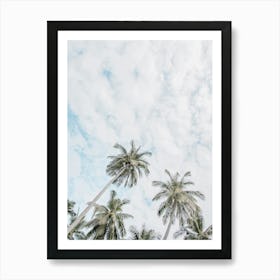 Palm Trees In The Sky In Indonesia Art Print