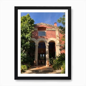 House with colums # 4 -Series: the beautiful garden Art Print
