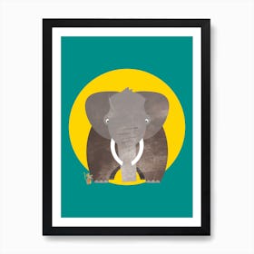 Friends Elephant and Mouse Art Print