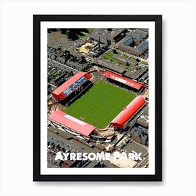 Ayresome Park, Middlesbrough, Stadium, Football, Art, Soccer, Wall Print, Art Print Art Print