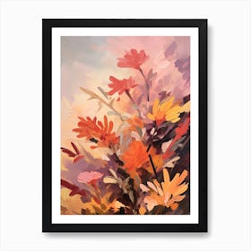 Fall Flower Painting Asters 2 Art Print