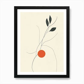 Leaf On A Branch 9 Art Print