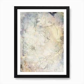 Boho Abstract Art Illustration In A Photomontage Style 53 Art Print