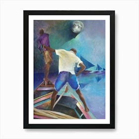 Moonlight On The Water Art Print