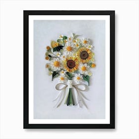 Daisy &Sun flower Bouquet Poster