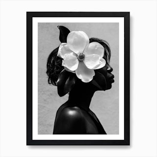 Fashion Flower Woman Poster And Print Coco Quotes Wall Art Canvas Painting Black  White Pictures For Living Room Home Decor