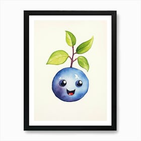 Friendly Kids Blueberry 2 Art Print