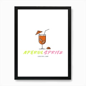 Aperol Spritz Orange - Aperol, Spritz, Aperol spritz, Cocktail, Orange, Drink Art Print