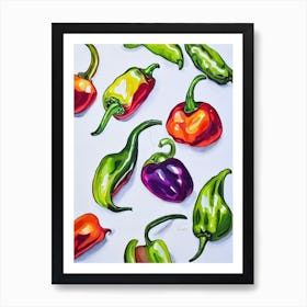 Serrano Pepper Marker vegetable Art Print