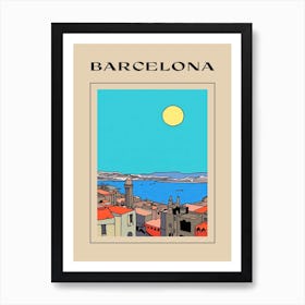 Minimal Design Style Of Barcelona, Spain 2 Poster Art Print