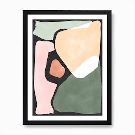 Pastel Paper Cutouts No.1 Art Print