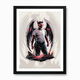 Devil With Wings 1 Art Print