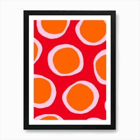 Orange Circles Art Print