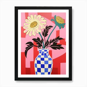 Wild Flowers Blue Tones In Vase 1 Poster