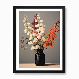 Bouquet Of Toadflax Flowers, Autumn Fall Florals Painting 1 Art Print