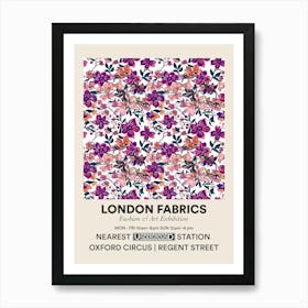 Poster Bloom Burst London Fabrics Floral Pattern 1 Art Print