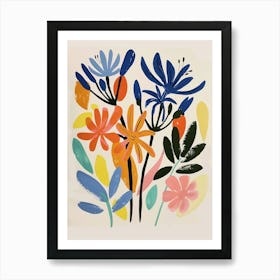 Painted Florals Agapanthus 3 Poster