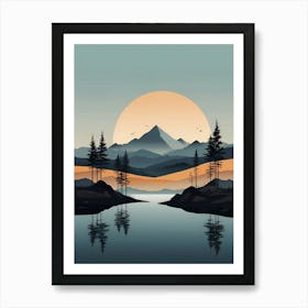 Sunset In The Mountains 11 Art Print