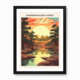 Shawnee National Forest Midcentury Travel Poster Art Print