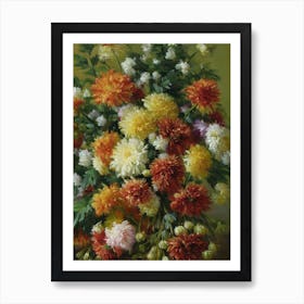 Chrysanthemums Painting 1 Flower Art Print