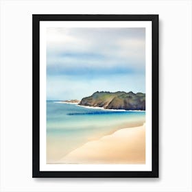 Rodas Beach, Cies Islands, Spain Watercolour Art Print