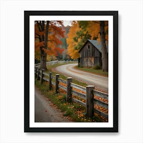 Autumn Road Art Print