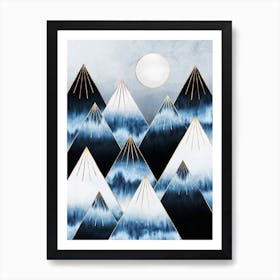 Mountains of frost Art Print