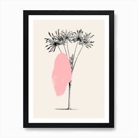 Tropical Tree Light Pink Art Print