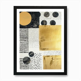 Gold And Black 24 Art Print