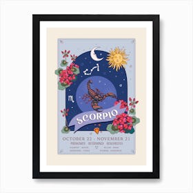 Zodiac Sign Scorpio Art Print