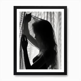 Elena Tupiga Behind A Thin Veil There Is A Blurry Silhouette 1 Art Print