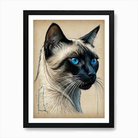 Siamese Cat Art Print