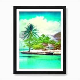 Mactan Island Philippines Soft Colours Tropical Destination Art Print